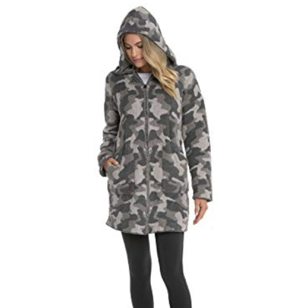 Barefoot Dreams Cozy Chic Anorak Jacket - Camo